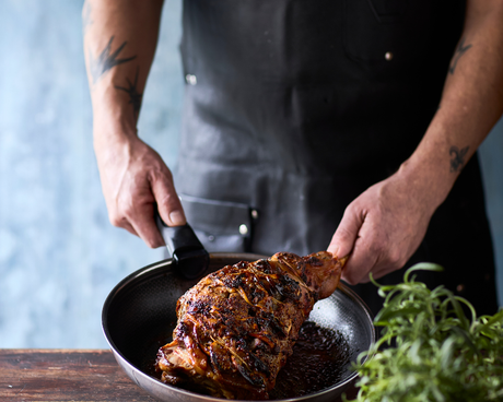 Recept voor lamsbout met mosterd en citroen