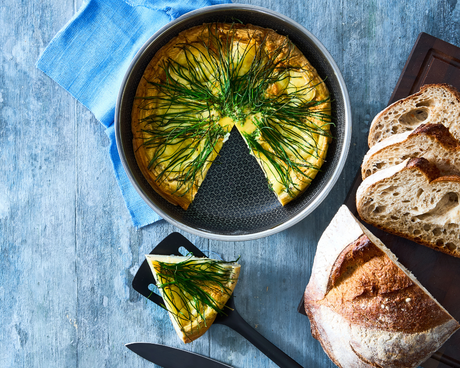 Recept voor bieslook- en briefrittata