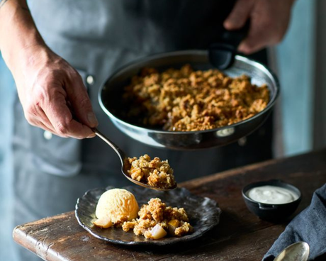Perencrumble met walnoten