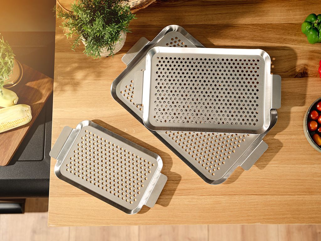 STAINLESS STEEL BBQ TRAY 33×18 CM - 3