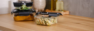 RECHTHOEKIGE VACUÜM GLAS CONTAINER - 1040ML - SET - 4ST - 7
