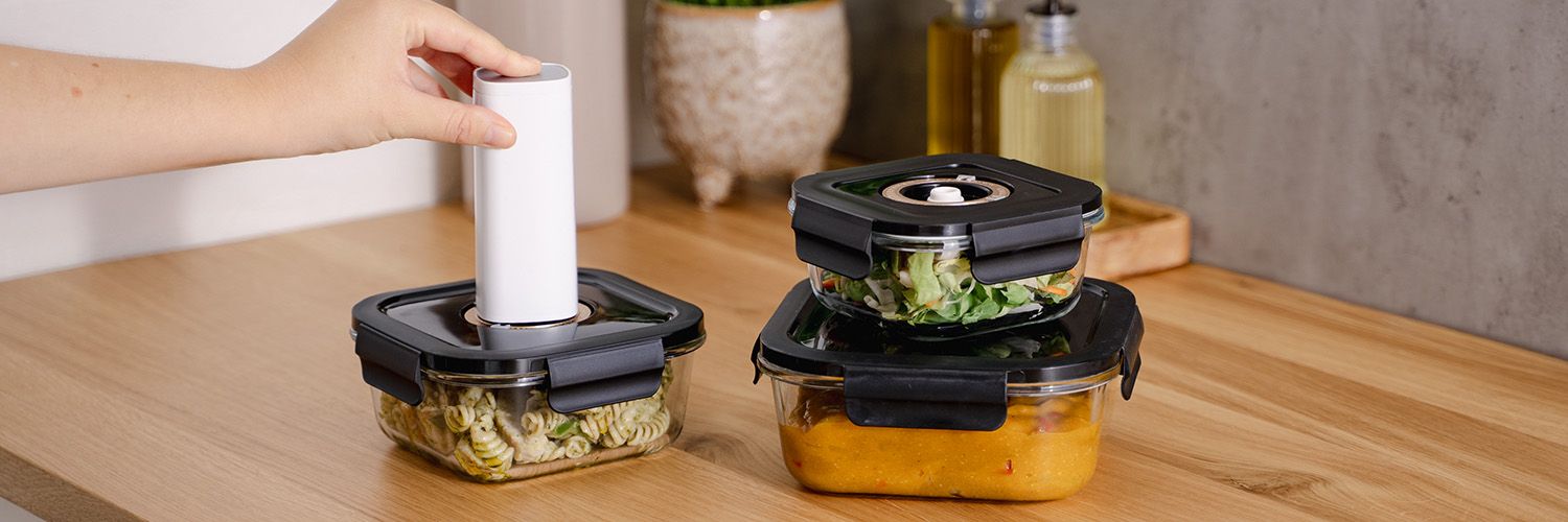 SQUARE VACUUM GLASS CONTAINER - 800ML - 7