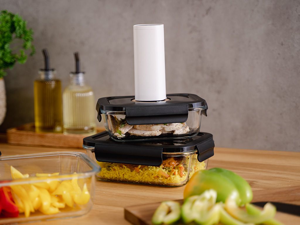 RECHTHOEKIGE VACUÜM GLAS CONTAINER - 1040ML - 4