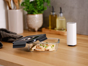 RECTANGLE VACUUM GLASS CONTAINER - 1040ML - 2