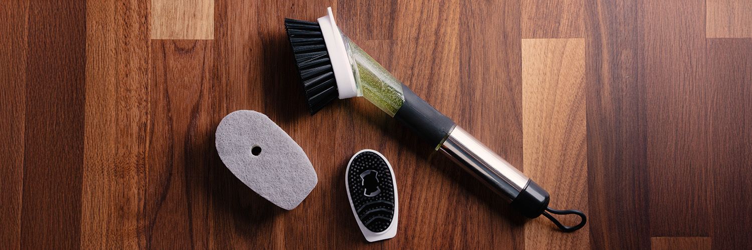 AFWASBORSTEL MET ZEEPDISPENSER