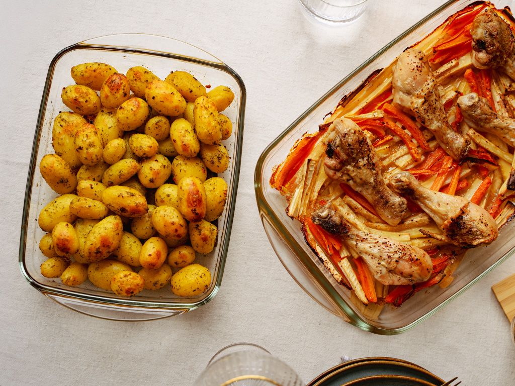 SET OVENBESTENDIGE GLAZEN SCHALEN - 4