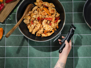 WOKPAN MET AFNEEMBARE HANDGREEP SET 30CM