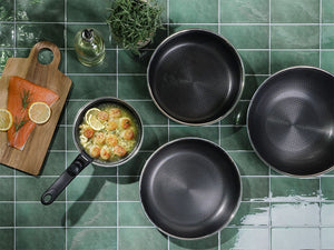 SAUSPAN MET AFNEEMBARE HANDGREEP SET 18CM - 6