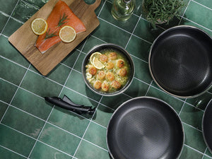 SAUSPAN MET AFNEEMBARE HANDGREEP SET 18CM - 7