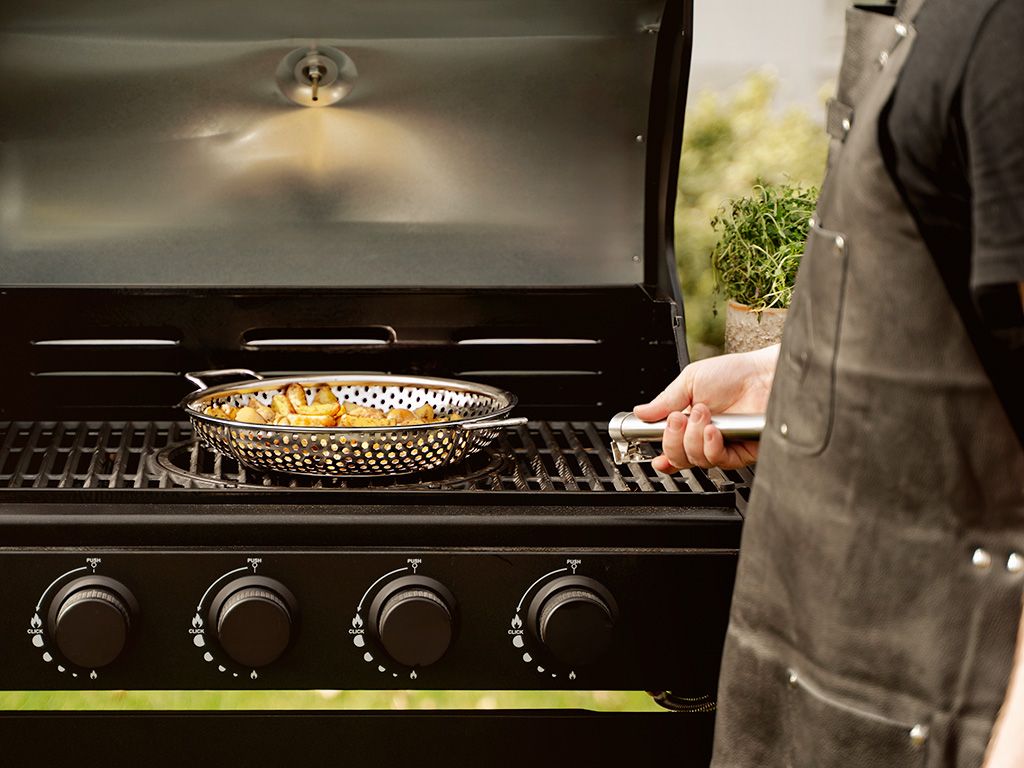 BBQ-GRILLPAN MET AFNEEMBARE HANDGREEP 28 CM