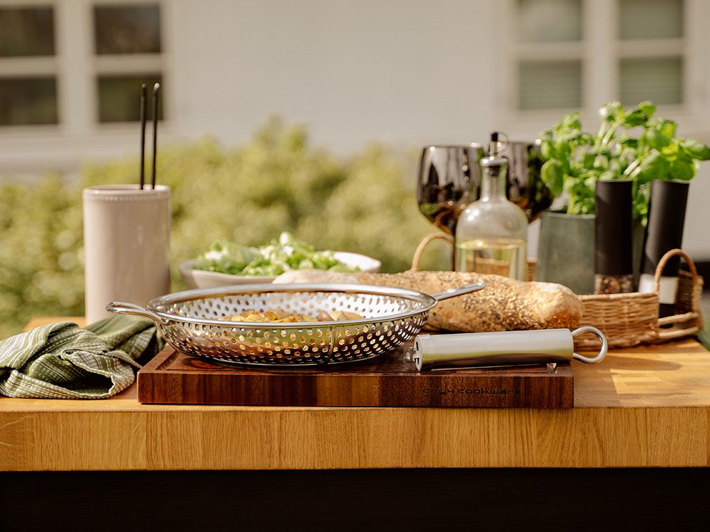 BBQ-GRILLPAN MET AFNEEMBARE HANDGREEP 28 CM