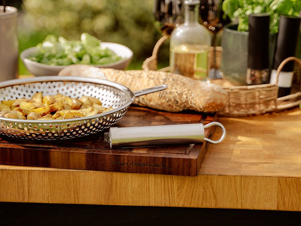 BBQ-GRILLPAN MET AFNEEMBARE HANDGREEP 28 CM