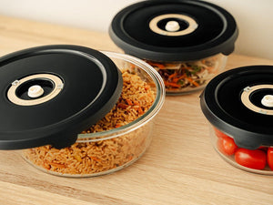 ROUND VACUUM GLASS CONTAINER – 930ML - 10