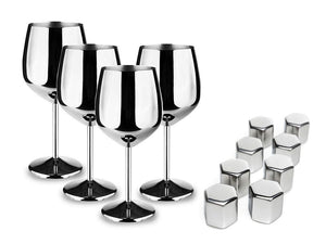 DRINKGEREI SET - WIJNGLAS IN ROESTVRIJ STAAL - 1