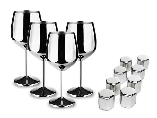 DRINKGEREI SET - WIJNGLAS IN ROESTVRIJ STAAL - 1