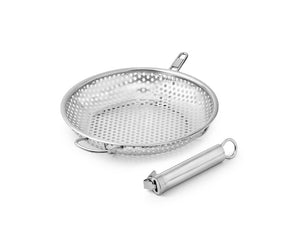 BBQ-GRILLPAN MET AFNEEMBARE HANDGREEP 28 CM