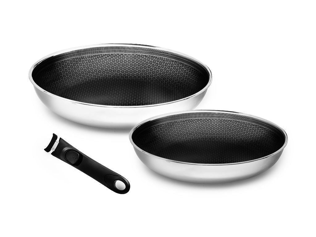 KOEKENPAN MET AFNEEMBARE HANDGREEP SET 2-DELEN - 1