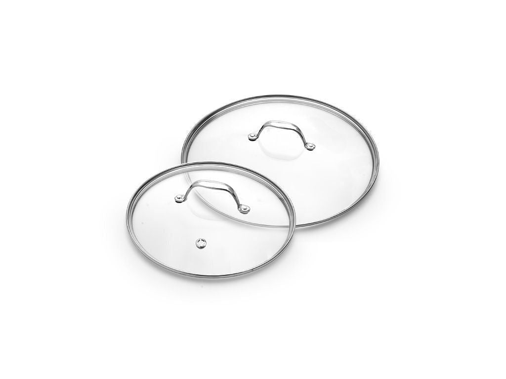 GLAZEN DEKSELSET 26/28 CM – 2-DELIG - 1