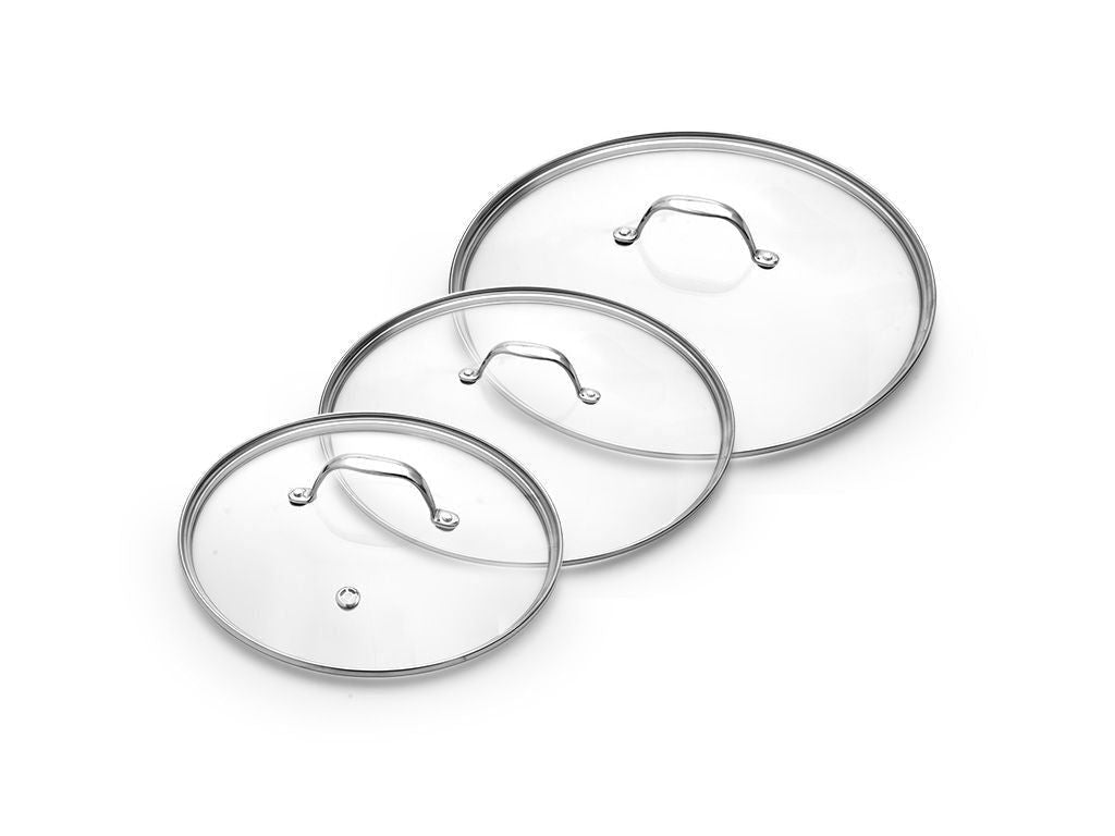 GLAZEN DEKSELSET 24/28/32 CM – 3-DELIG - 1