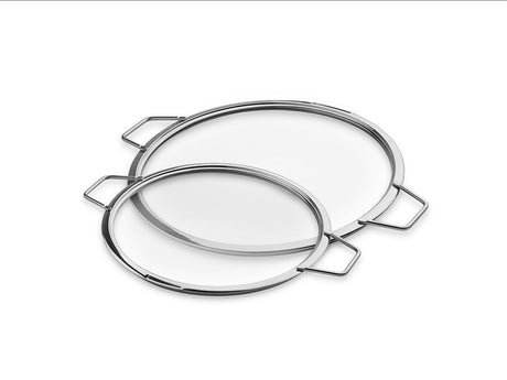 STAPELBARE GLAZEN DEKSELS – 24/ 30 CM – 2 STUKS - 1