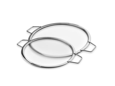 STAPELBARE GLAZEN DEKSELS – 26/ 30 CM – 2 STUKS - 1