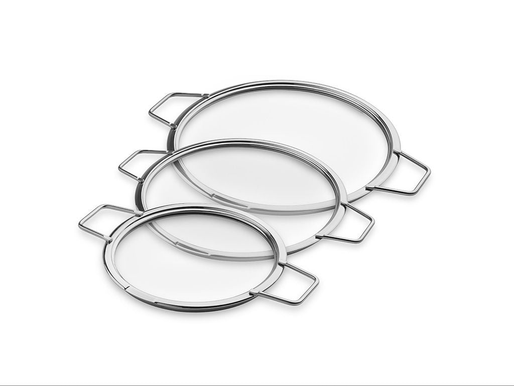 STAPELBARE GLAZEN DEKSELS – 14/ 20/ 24 CM – 3 STUKS - 1