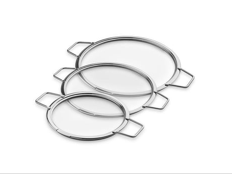 STAPELBARE GLAZEN DEKSELS – 14/ 20/ 24 CM – 3 STUKS - 1