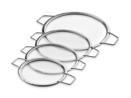 STAPELBARE GLAZEN DEKSELS – 18/ 20/ 24/ 28 CM – 4 STUKS - 1
