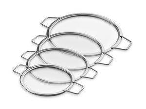 STAPELBARE GLAZEN DEKSELS – 18/ 24/ 26/ 28 CM – 4 STUKS - 1