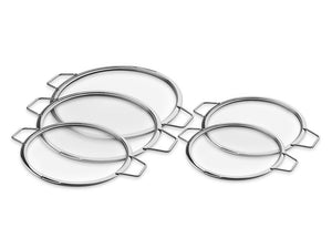 STAPELBARE GLAZEN DEKSELS – 20/ 24/ 26/ 28/ 30 CM – 5 STUKS - 1