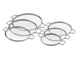 STAPELBARE GLAZEN DEKSELS – 18/ 20/ 24/ 26/ 28/ 30 CM – 6 STUKS - 1