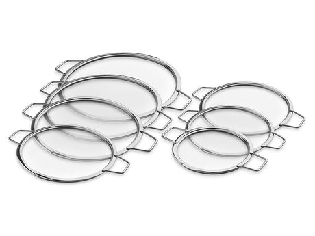 STAPELBARE GLAZEN DEKSELS – 18/ 20/ 24/ 26/ 28/ 30/ 32 CM – 7 STUKS - 1