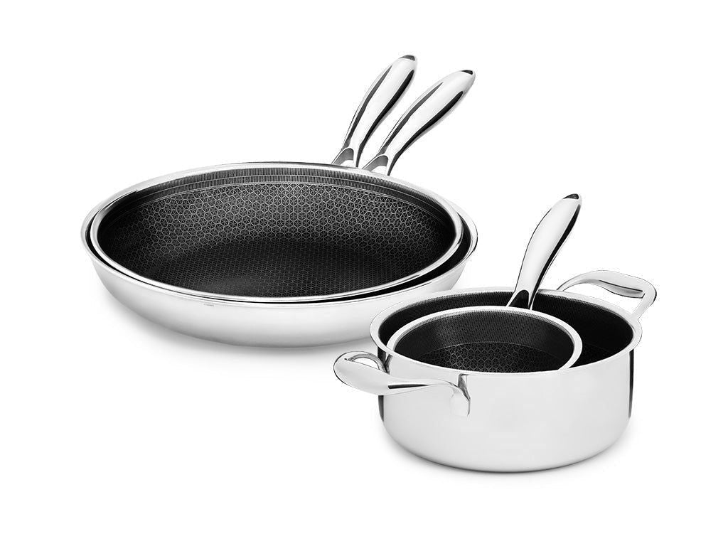 GEMENGDE KOEKENPAN- /KOOKPANNEN SET - 4-DELEN - 1