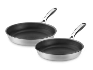 ZERO – NATUURLIJKE ANTIAANBAK KOEKENPANNENSET – 2 DELIG - 1