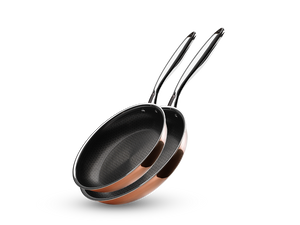 KOPER HYBRID ANTIAANBAK KOEKENPAN+SAUTÉPANSET - 2 DELEN - 1