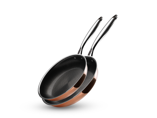 KOPER HYBRID ANTIAANBAK KOEKENPAN+SAUTÉPANSET - 2 DELEN - 1