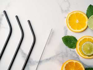 REUSABLE STEEL STRAWS - PARTY BUNDLE - 5
