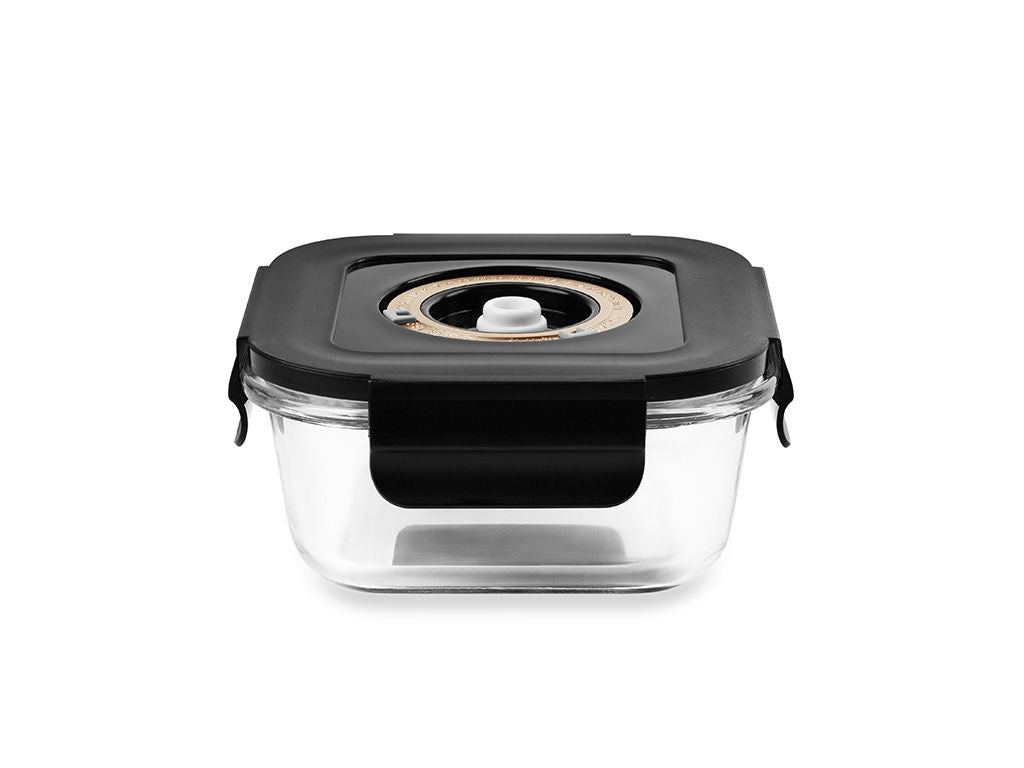 VIERKANTE VACUÜM GLAS CONTAINER - 525ML - 1