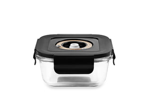 VIERKANTE VACUÜM GLAS CONTAINER - 525ML - 1
