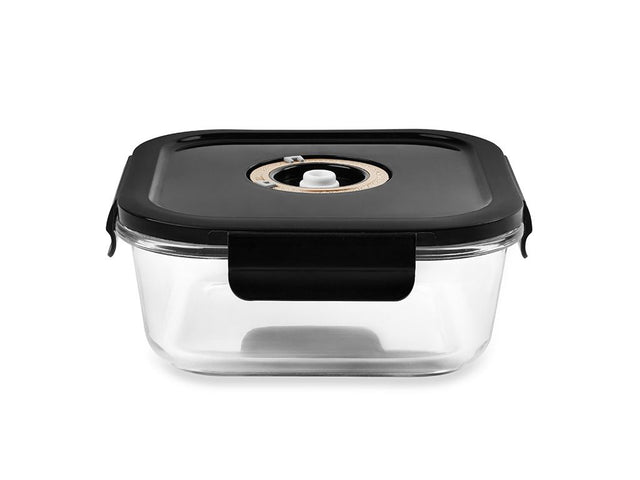 VIERKANTE VACUÜM GLAS CONTAINER - 800ML - 1