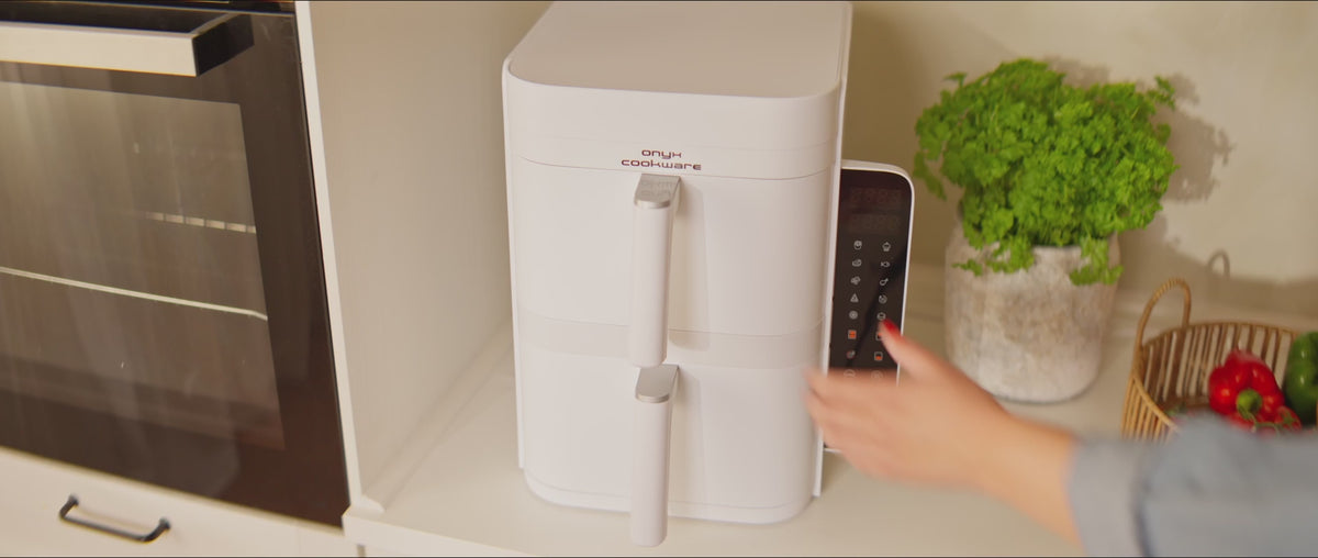 Indlæs video: 
Airfryer - dual stack 12L - sort